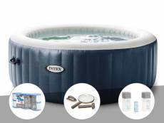 Kit spa gonflable intex purespa blue navy rond bulles