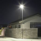 Lampadaire lampadaire éclairage public à led, lampe lumière du jour IP65, gris, led 50W 6850Lm 6500K, HxLxP 43,4x6,3x16,9cm