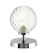 Lampe de table globe Esben Chrome poli,verre 1 ampoule 17cm