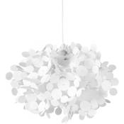 Lampe Suspension Design Ronde en Plastique Blanc et en Forme de Nuage E27 Max. 60W pour Éclairage de Salon ou Chambre au Style Scandinave Beliani