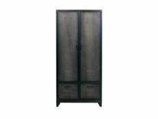 Locker - armoire en métal - couleur - noir 390907-ZW
