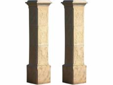 Lot de 2 piliers de portail "tradition" - 41 x 41 x 200 cm