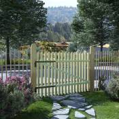 Maison du'Monde - Porte de jardin en piquets bois de pin imprégné