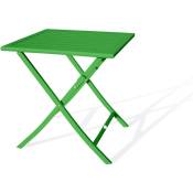 Marius - Table de jardin pliante en aluminium vert