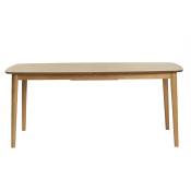 Miliboo - Table extensible rallonges intégrées rectangulaire en bois clair chêne L180-220 cm ego - Chêne clair