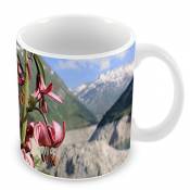 Mug Céramique Tasse Paysage Fleurs de Montagnes Nature