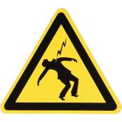 Panneau d'avertissement - danger électrique sur personne