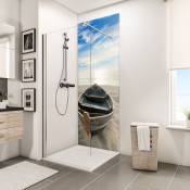 Panneau mural 90 x 210 cm, revêtement pour douche et salle de bain, DécoDesign photo Schulte Bateau en niche
