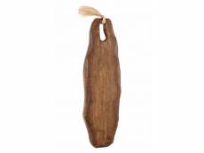 Paris prix - planche à découper en bois "poire" 63cm marron