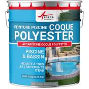 Peinture Piscine Coque Polyester - Peinture hydrofuge / imperméabilisante piscine et bassin - 5 kg (jusqu'à 15m² pour 2 couches) Gris Foncé Piscine