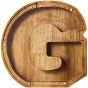 Ranipobo - Tirelire en bois pour gar cons et filles Pimpimsky, tirelire decorative moderne en forme de cadre de tirelire lettre - lettre g