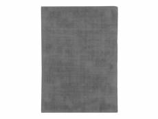 Santal - tapis aspect velours gris 120x170