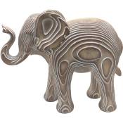 Signes Grimalt - Figure de figure d'éléphant Éléphant animal brun 9x21x17cm 29580 - brown