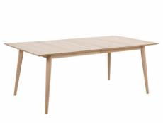 Table à manger rectangulaire en chêne blanchi 8 couverts