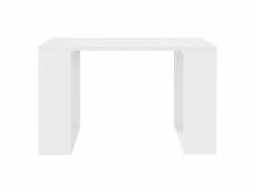 Table basse 65x65x40 cm blanche en panneau de particules ml-design 490007782