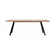 Table haute rectangulaire noire iroko 120 cm B-Around