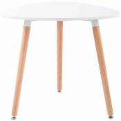 Table moderne avec design et forme exclusive 80 cm en bois différentes couleurs colore : Blanc