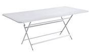 Table pliante Caractère / 90 x 190 cm - 8 à 10 personnes - Fermob blanc en métal