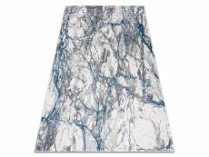 Tapis noble moderne 9962 68 marbre, calcul - structural deux niveaux de molleton crème bleu 200x290 cm