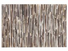 Tapis patchwork en cuir multicolore 140 x 200 cm tuzluca