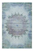 Tapis plat motif oriental vintage bleu 70x120
