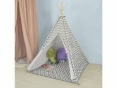 Tipi tente pour enfant avec tapis de sol indian teepee tente de jeu pour enfants oss03 sobuy®