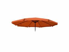 Toile pour parasol meran pro, parasol de marché gastronomique avec volant ø 5m, polyester ~ terre cuite