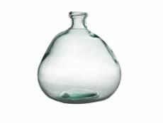 Vase bouteille simplicity 23 cm en verre recyclé