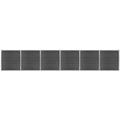 Vidaxl - Ensemble de panneau de clôture wpc 1045x186 cm Noir