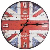 vidaXL Horloge Murale Vintage Royaume-Uni Quartz Montre