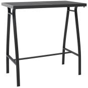 Vidaxl - Table de bar de jardin Noir 110x60x110 cm