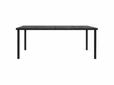 Vidaxl table de jardin 190x90x74 cm noir acier