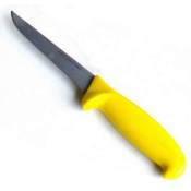 1 couteau de boucher 13 cm jaune a desosser acier inoxydable