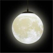 3D Moon Lustre-Lune Plafonnier lustre lune plafonnier planete suspension luminaire lune Restaurant Bar Maison Chambre d'Enfant Lustre LED(Ampoule