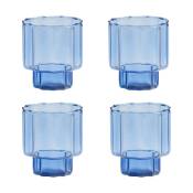 4 verres bleus 8,5 cm Bloom - &Klevering