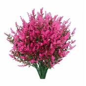 8Pcs Fleurs artificielles en Plastique Extérieur Fleurs Artificielles Résistantes Aux uv d'Extérieur Plantes Fleurs Décoratives pour Arrangement
