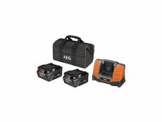 Aeg - pack 18v chargeur + 2 batteries pro lithium 18v