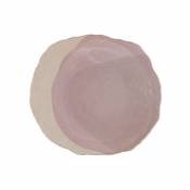 Assiette Wabi / 27 x 30 cm - Grès fait main - Jars Céramistes rose en céramique