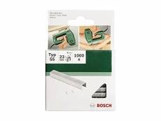 Bosch 2609255829 set de 1000 agrafes à dos étroit type 55 largeur 6 mm epaisseur 1,08 mm longueur 23 mm 2609255829