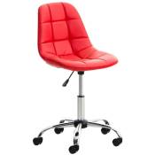 CLP - Chaise de bureau ergonomique pivotante + roues assises de différentes couleurs colore : Rouge