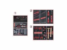 Composition d'outils ks tools - pour servante - 3 tiroirs - 158 pcs - 714.0158 714.0158