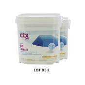 CTX - Produit d'entretien piscine 10 - pH Minus - Granulés - 5 Kg - 2x5kg de