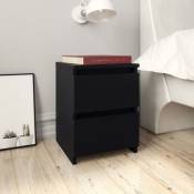 Design In - Lot de 2 Tables de Chevet, Tables de nuit, pour Chambre Salon Couloir, Noir 30 x 30 x 40 cm Aggloméré OIB1025E