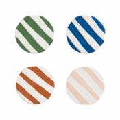 Dessous de verre Oblique / Set de 4 - Céramique - & klevering multicolore en céramique