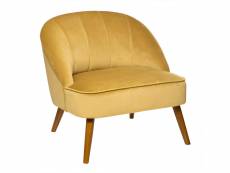 Eazy living fauteuil en velours gabby jaune EYFU169-YL