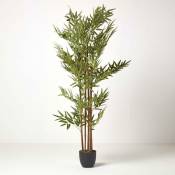 Homescapes - Bambou arbre artificiel en pot, 155 cm
