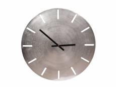 Horloge en métal argent 58 cm