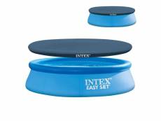 Intex family pool ronde, 244x244x61 cm, bleue, gonflable 490006055
