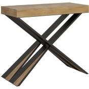 Itamoby - Console extensible 90x40/196 cm Diago Small Chêne Nature structure Anthracite