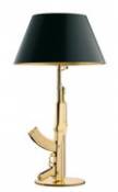 Lampe de table Table Gun / H 92 cm - Or 18K - By Starck - Flos noir en métal